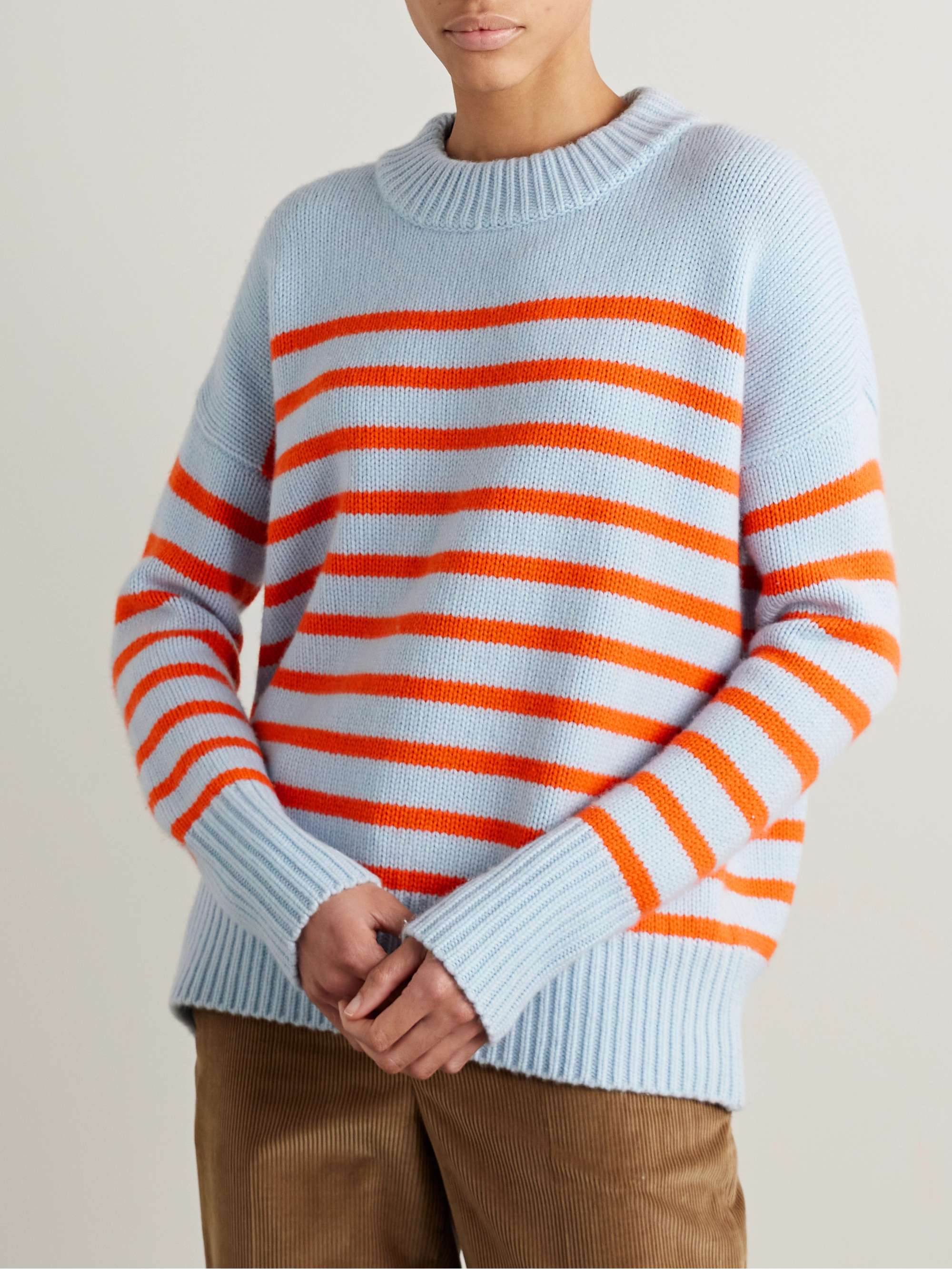 LA LIGNE Marin striped wool and cashmere-blend sweater