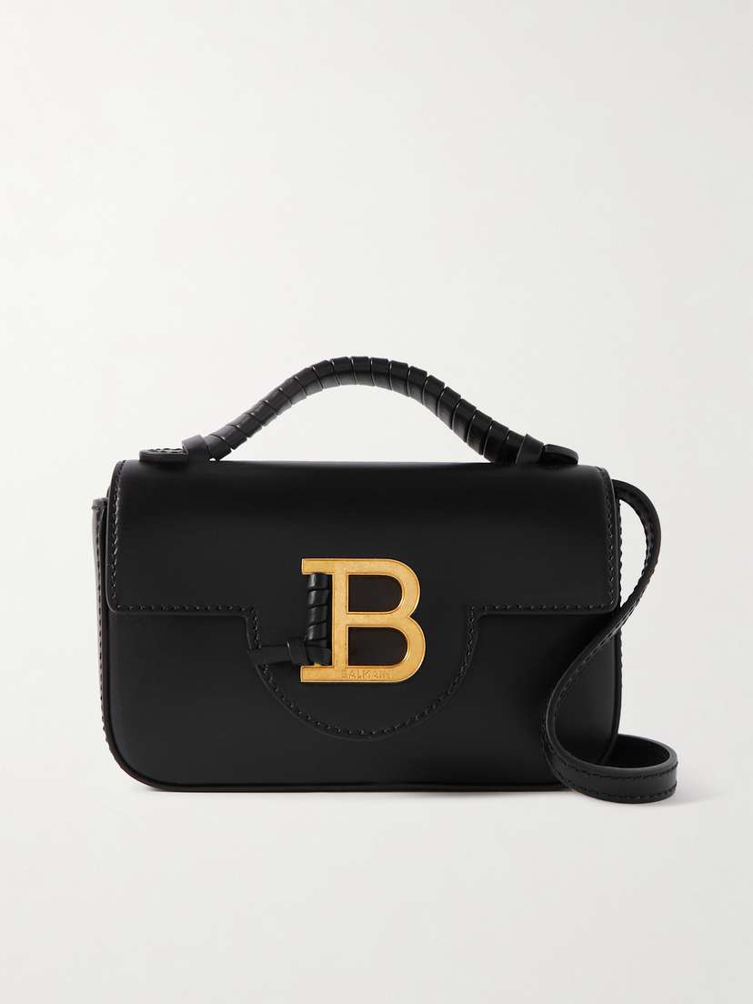 Balmain B-buzz Leather Shoulder Bag