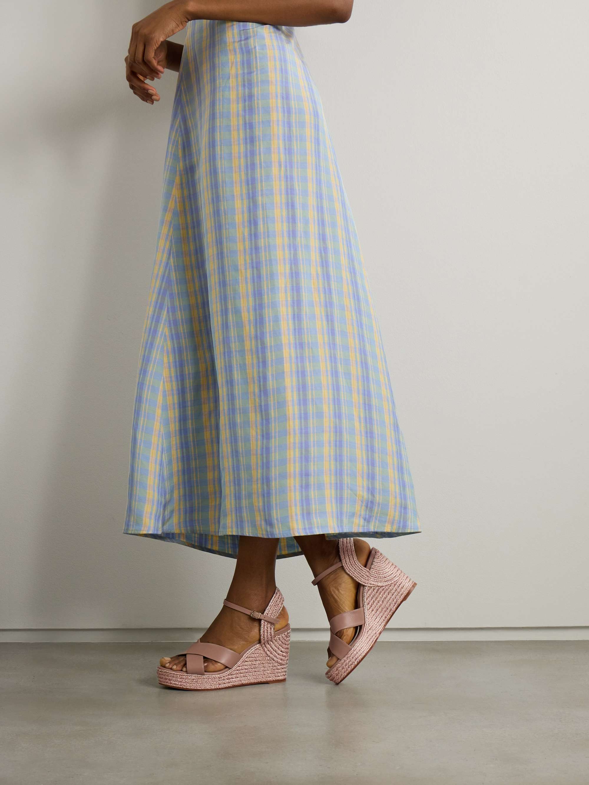 JIMMY CHOO Sandales compensées façon espadrilles en cuir Dellena 100