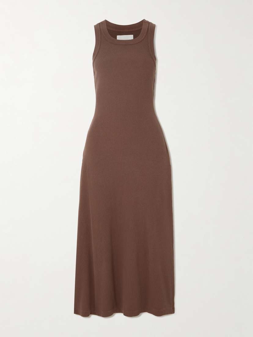 Citizens of Humanity Isabel Ribbed Stretch Organic Cotton And Lyocell-blend Jersey Midi Dress