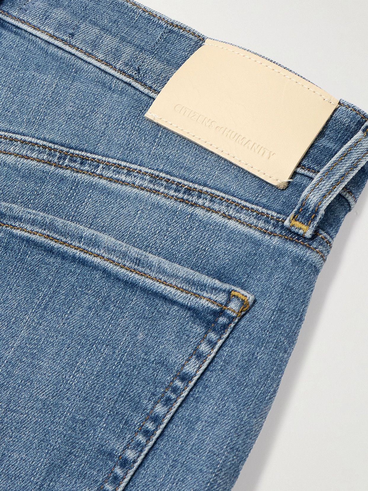 Citizen Of Humanity Lyra Frayed Cropped High-rise Wide-leg Jeans In Blue