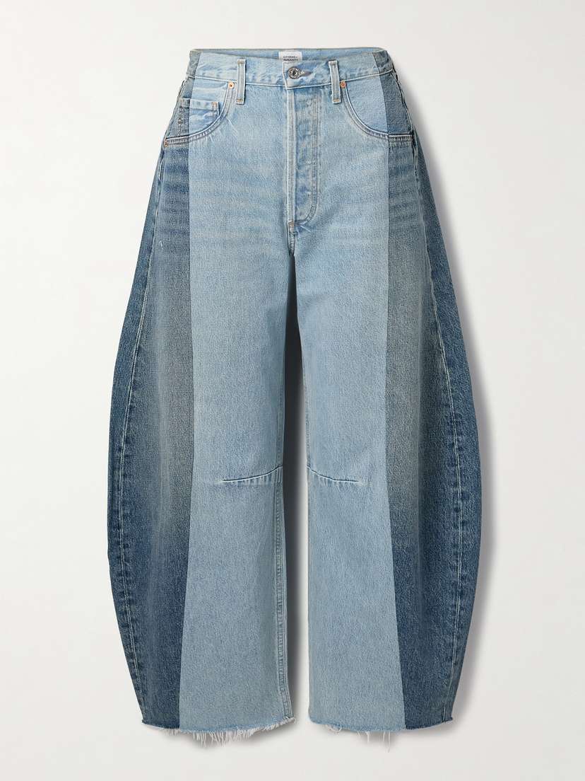 Citizens of Humanity Pieced Horseshoe Paneled High-rise Barrel-leg Jeans