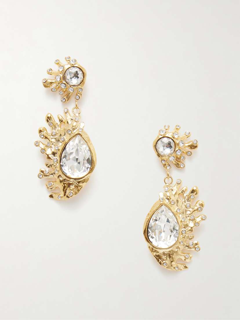 Oscar de la Renta tone Crystal Earrings