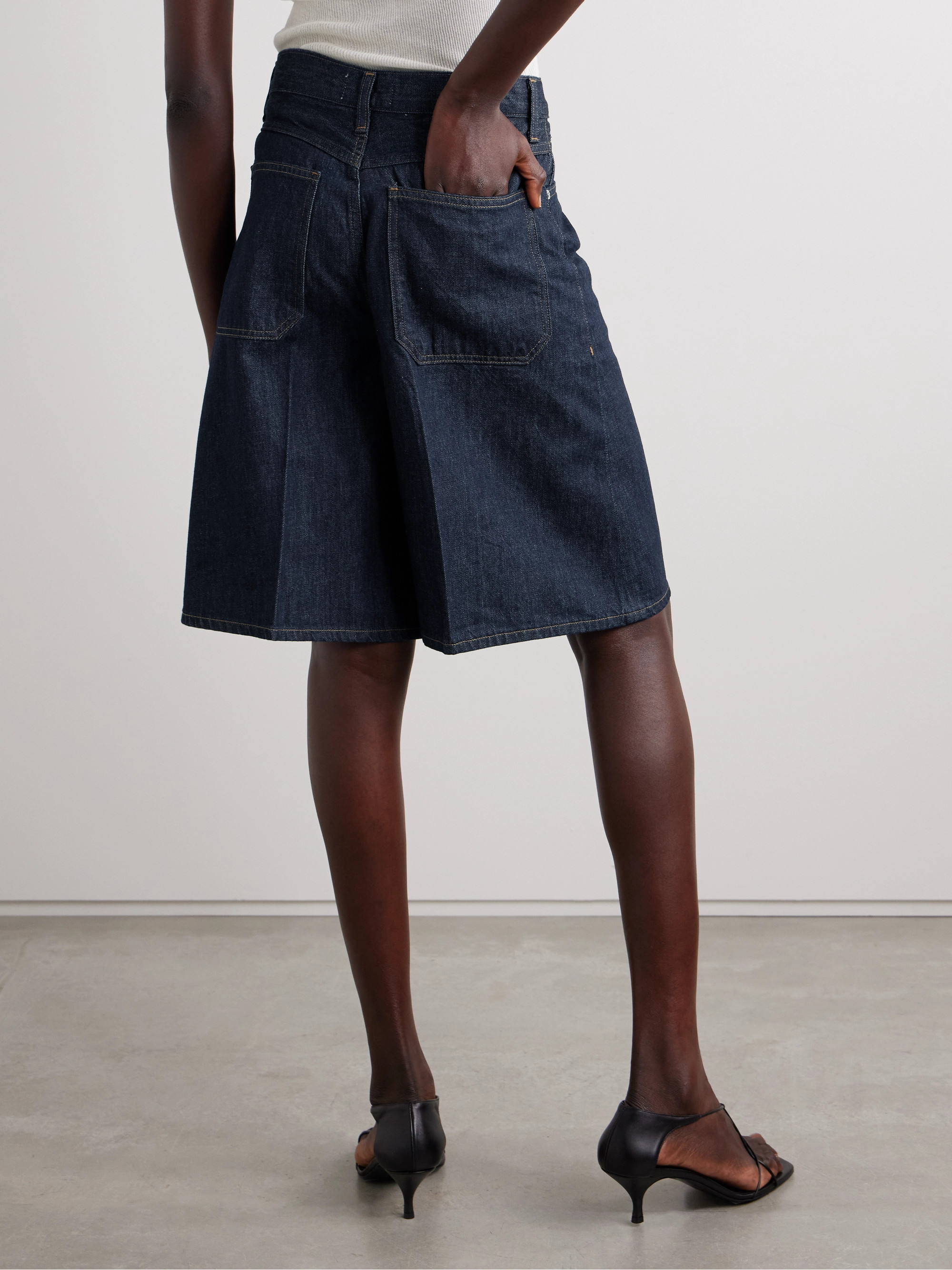 Agolde Nolan organic denim shorts thumbnail