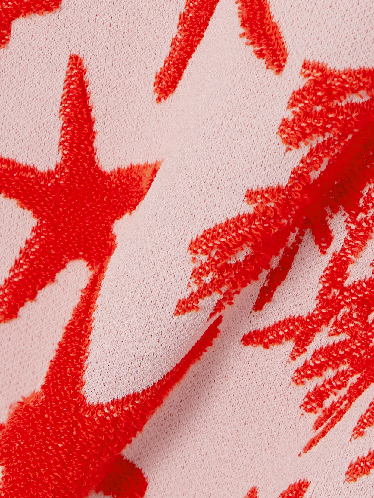 Versace Tresor De La Mer Towel Stitch Jacquard Short-sleeve Mini Dress In Multi