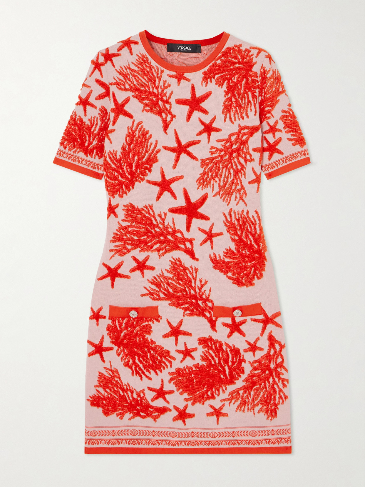 Versace - Terry Jacquard Mini Dress - Pink