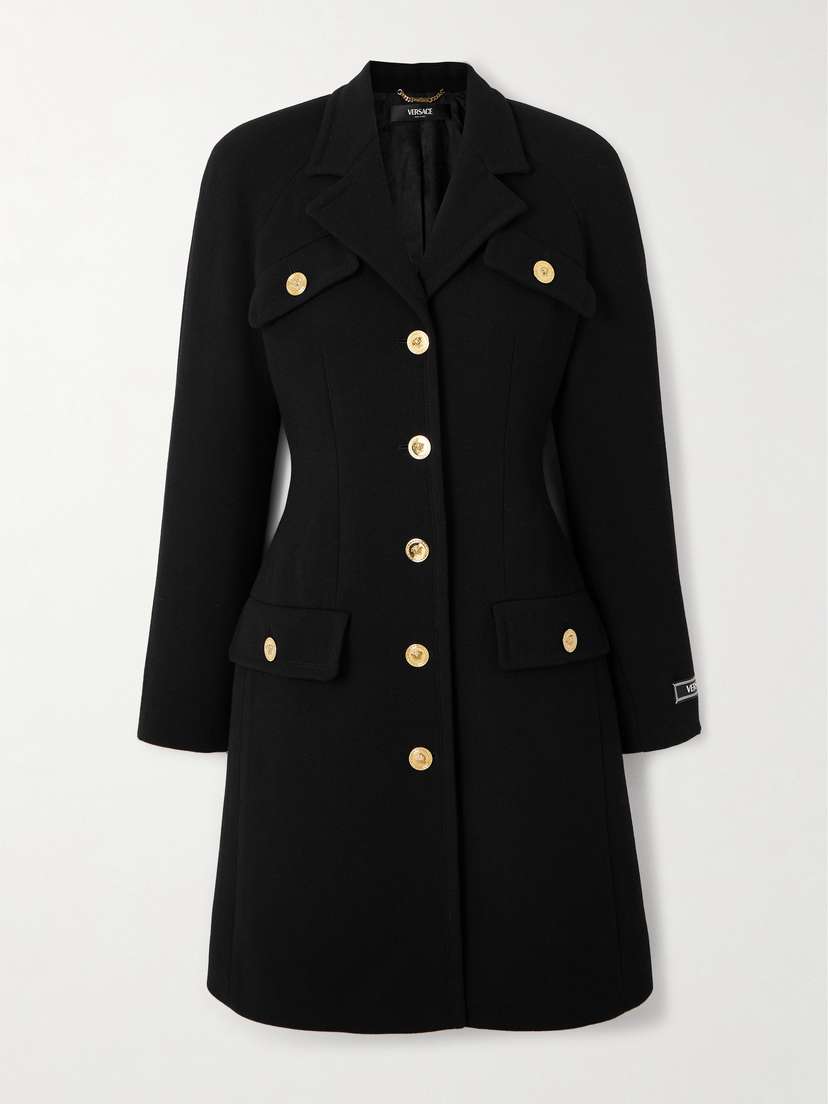 Versace Wool-blend Crepe Mini Dress