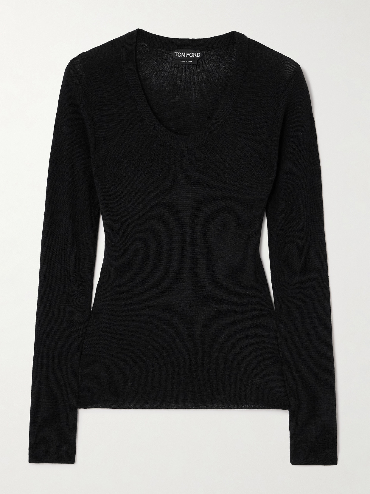 Tom Ford Cashmere And Silk-blend Sweater In Black