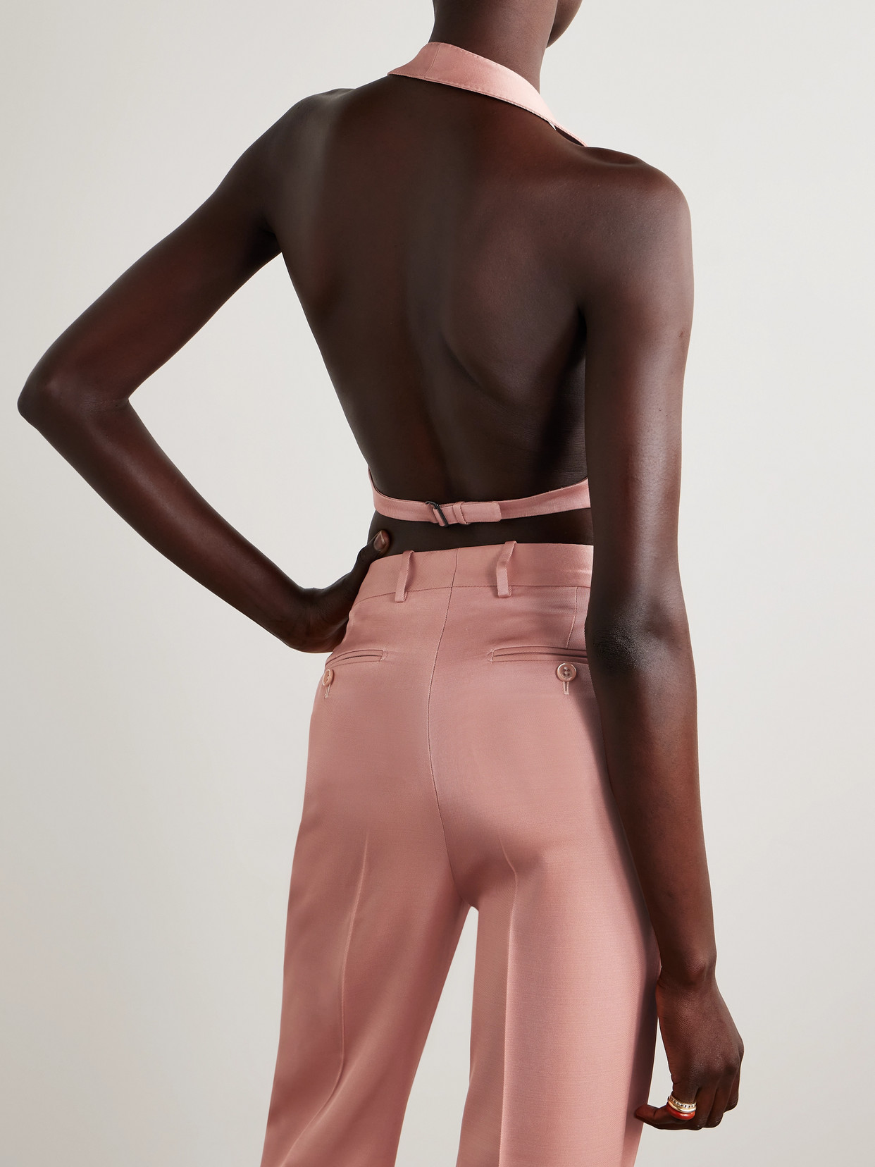 Open-Back Silk And Wool-Blend Twill Vest