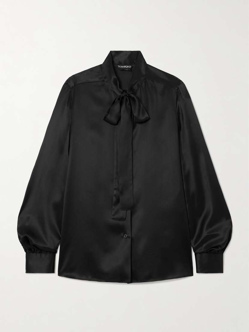 Tom Ford Pussy-bow Silk Shirt
