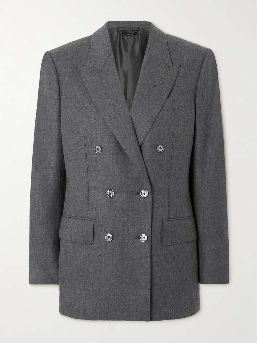 Tom Ford Camden Double-breasted Wool-twill Blazer