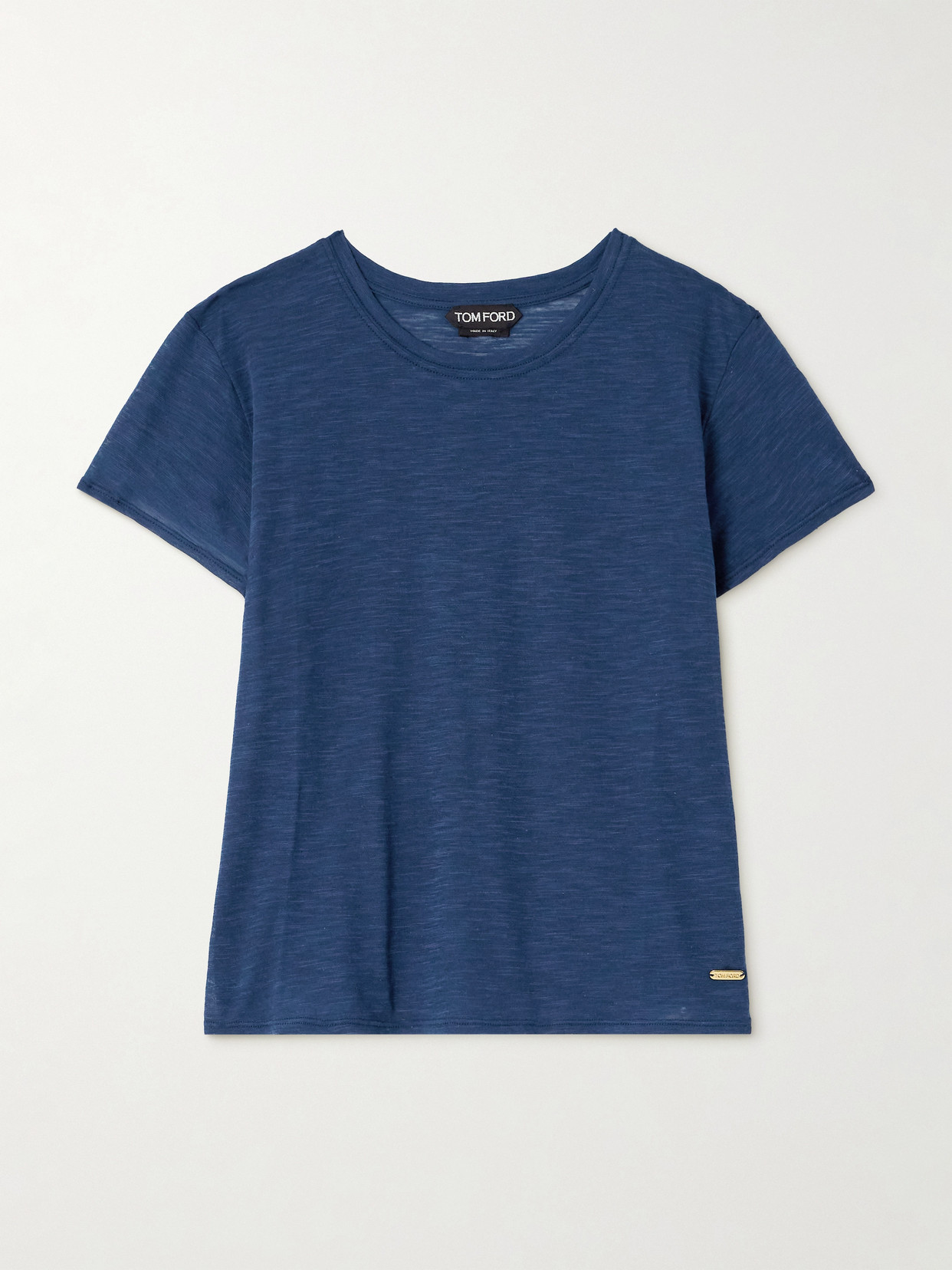 Tom Ford Cotton-blend T-shirt In Blue