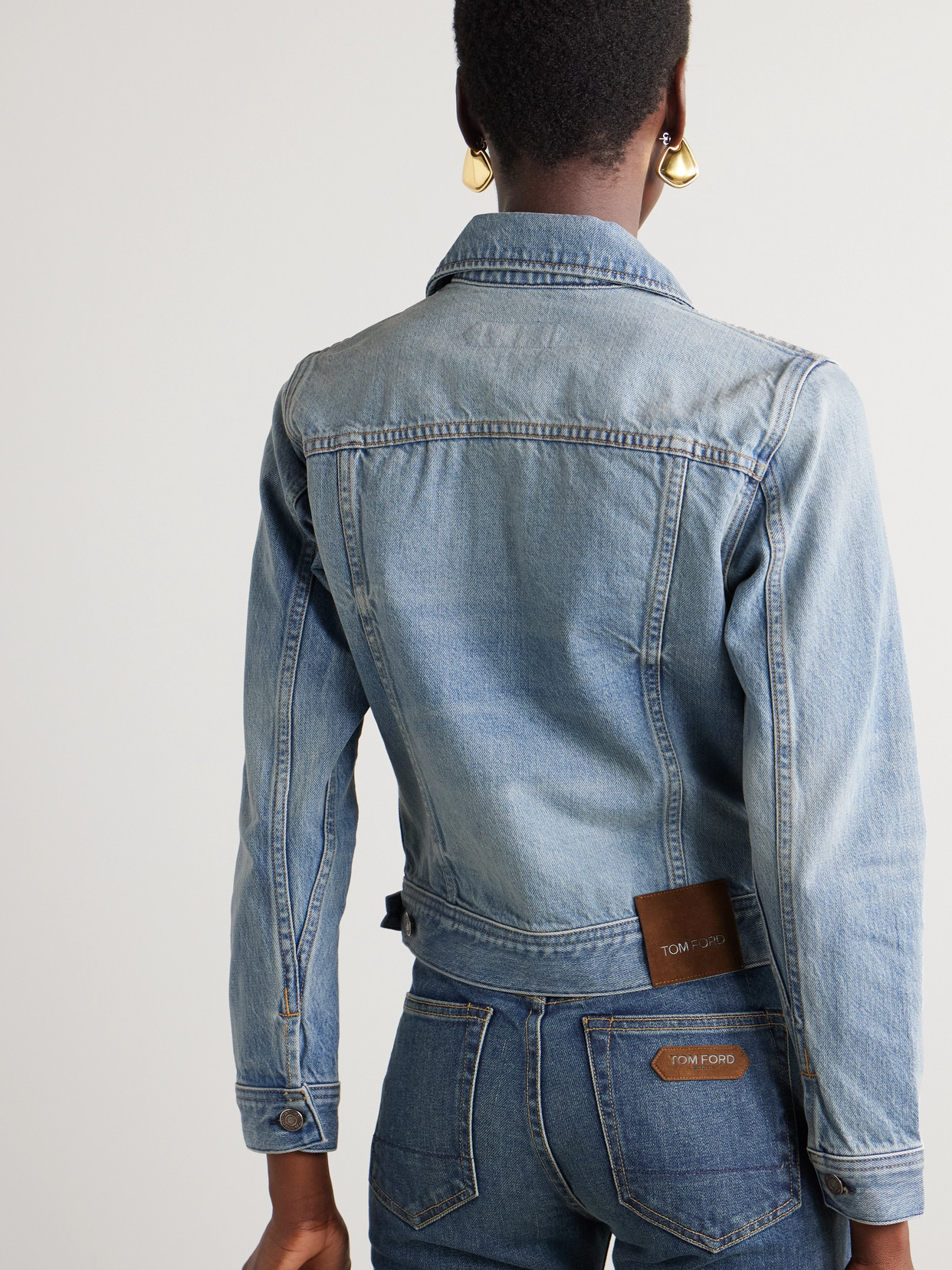 Tom Ford Denim Jacket In Blue