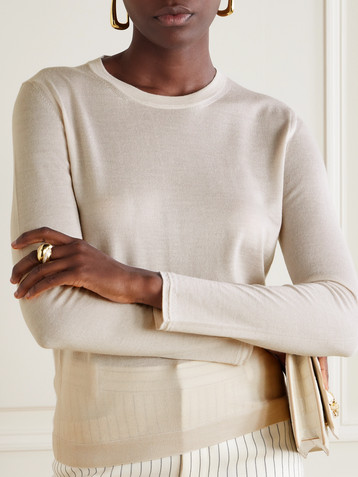 Tom Ford Embroidered cashmere and silk-blend sweater