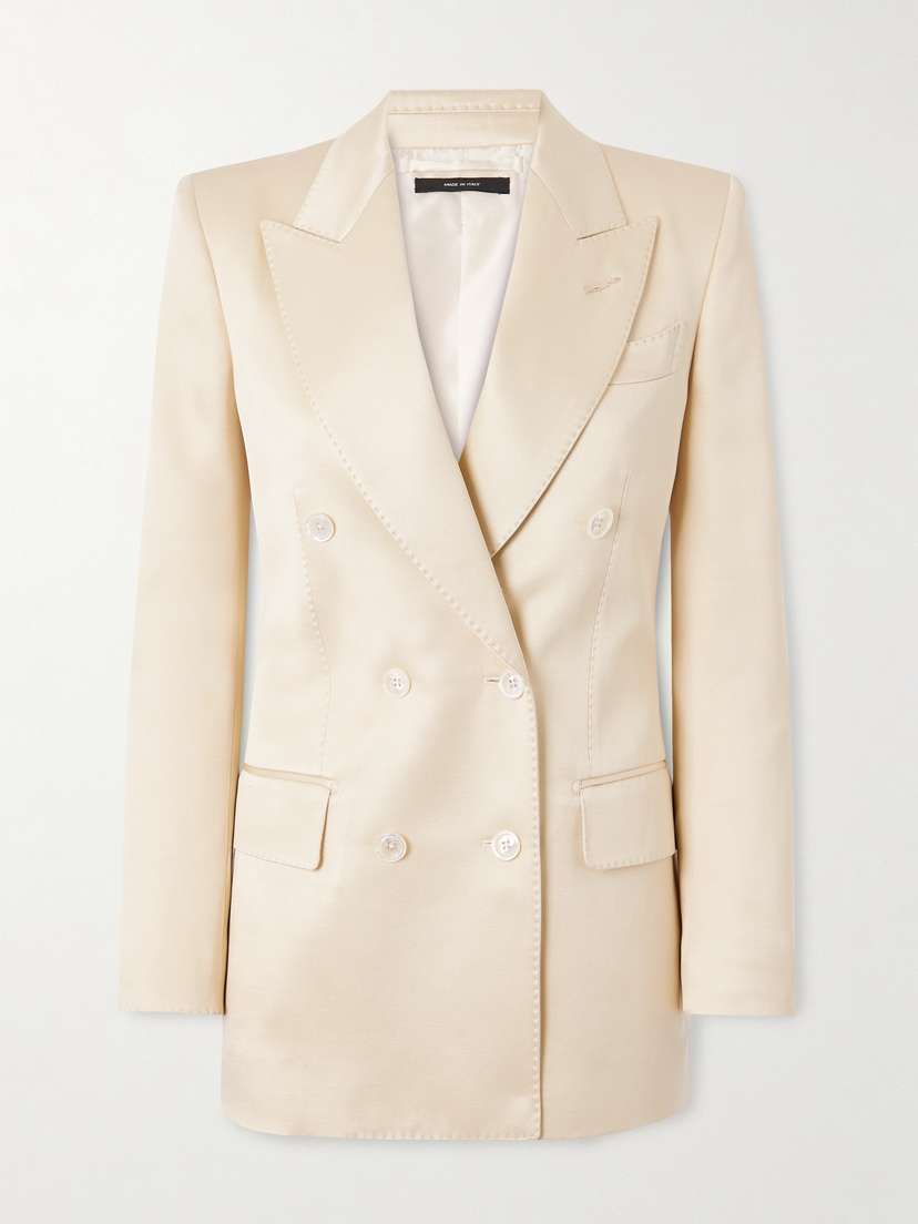 Tom Ford Double-breasted Wool And Cashmere-blend Twill Blazer