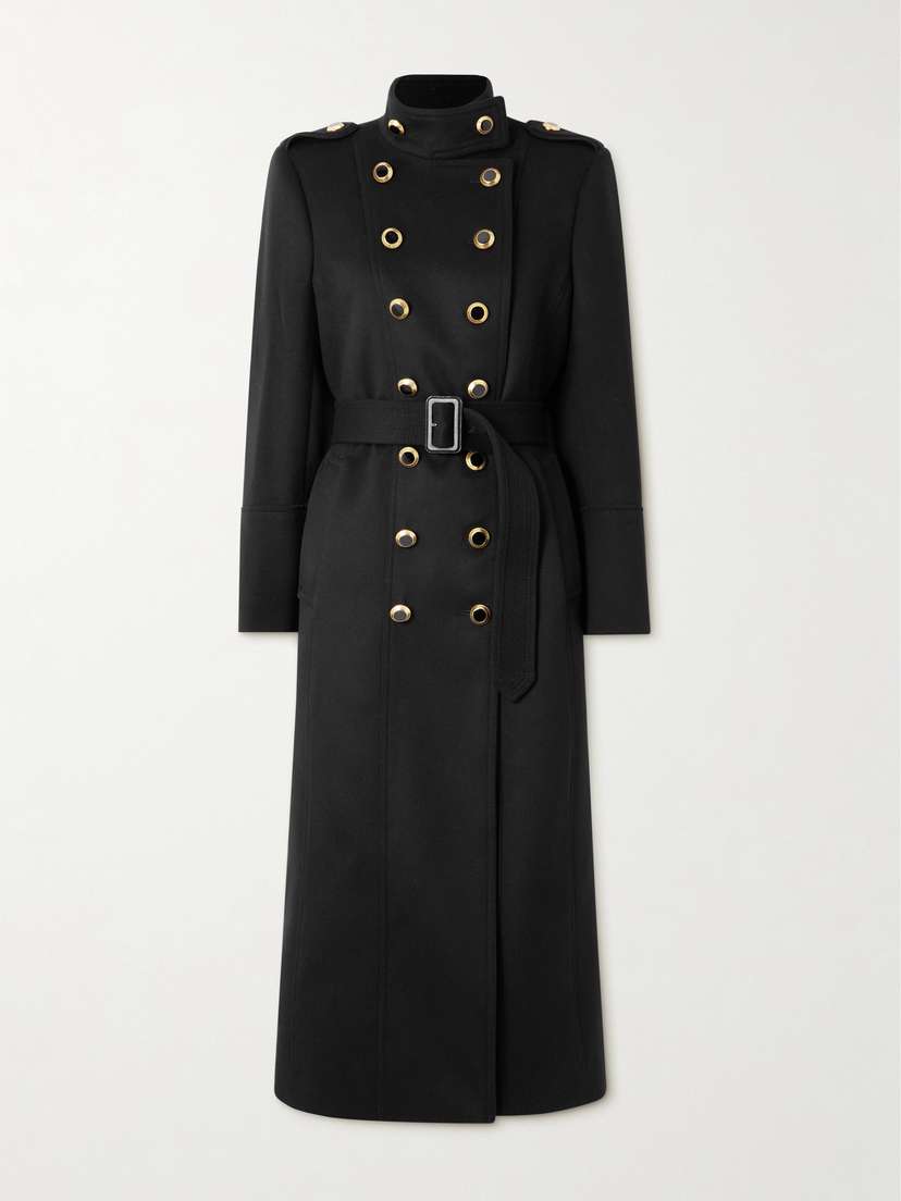 Tom Ford Double-breasted Belted Wool And Cashmere-blend Coat