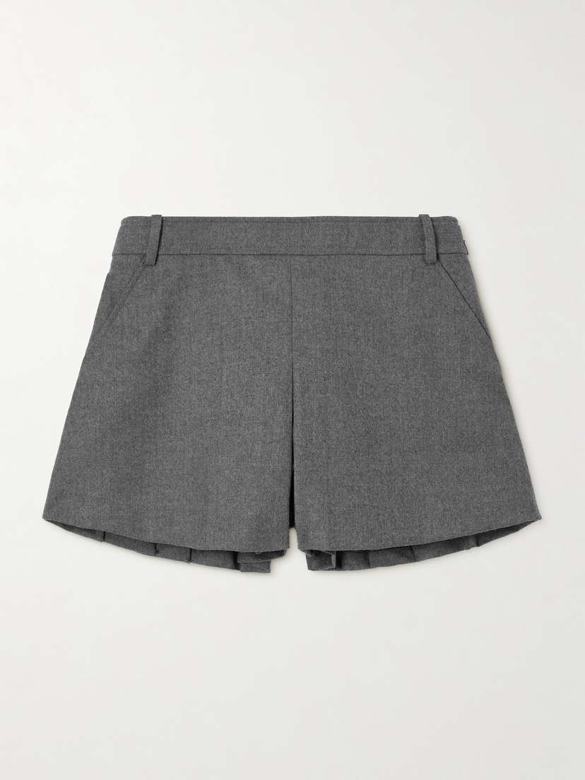 Tom Ford Pleated Brushed Wool-twill Shorts