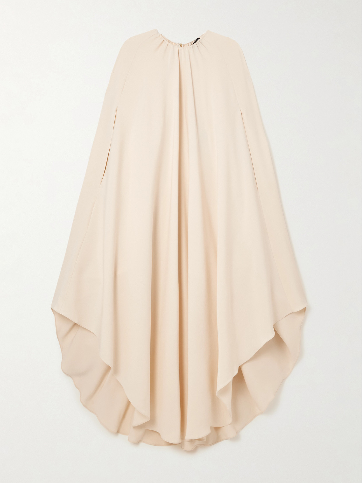 Tom Ford Cape-effect Silk-blend Cady Gown In White