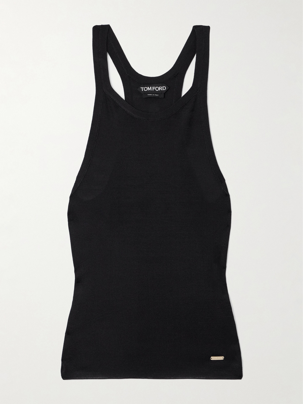 TOM FORD EMBELLISHED SILK TANK