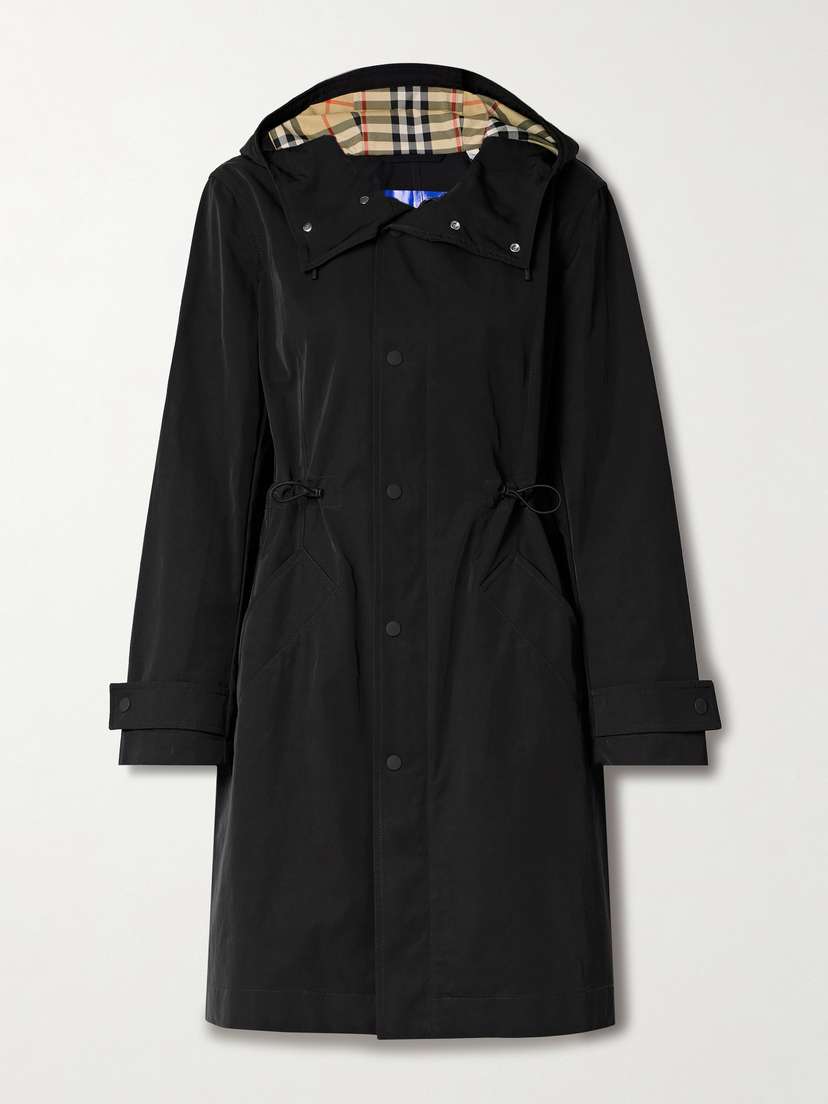 Burberry Hooded Gabardine Coat - x large