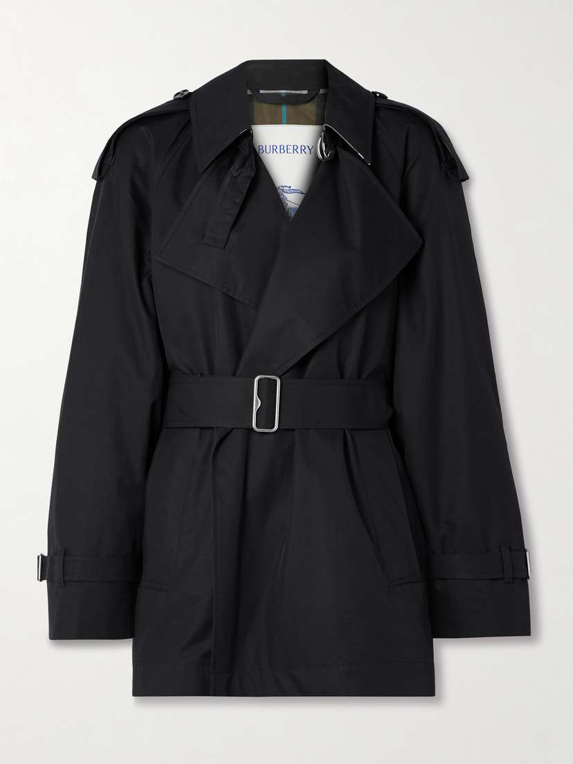 Burberry Belted Cotton Trench Coat - UK 16