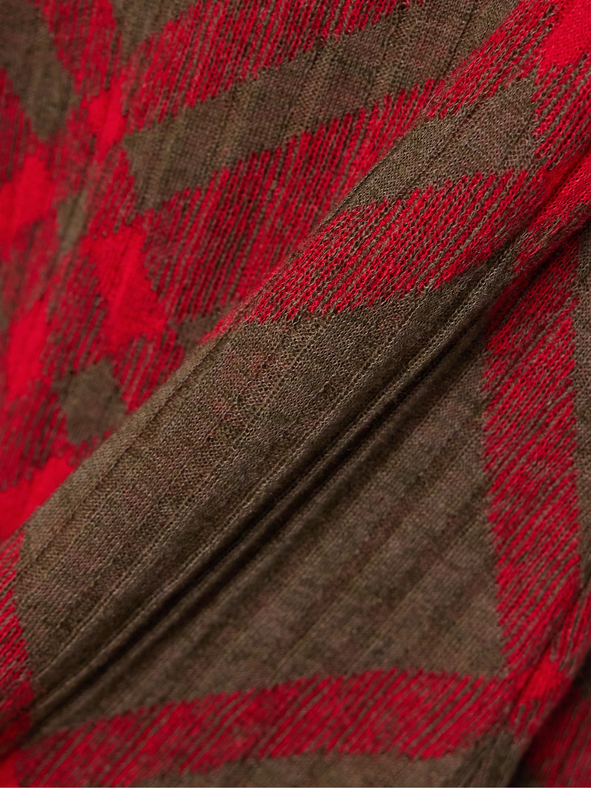 Burberry Checked ribbed-knit turtleneck midi dress thumbnail