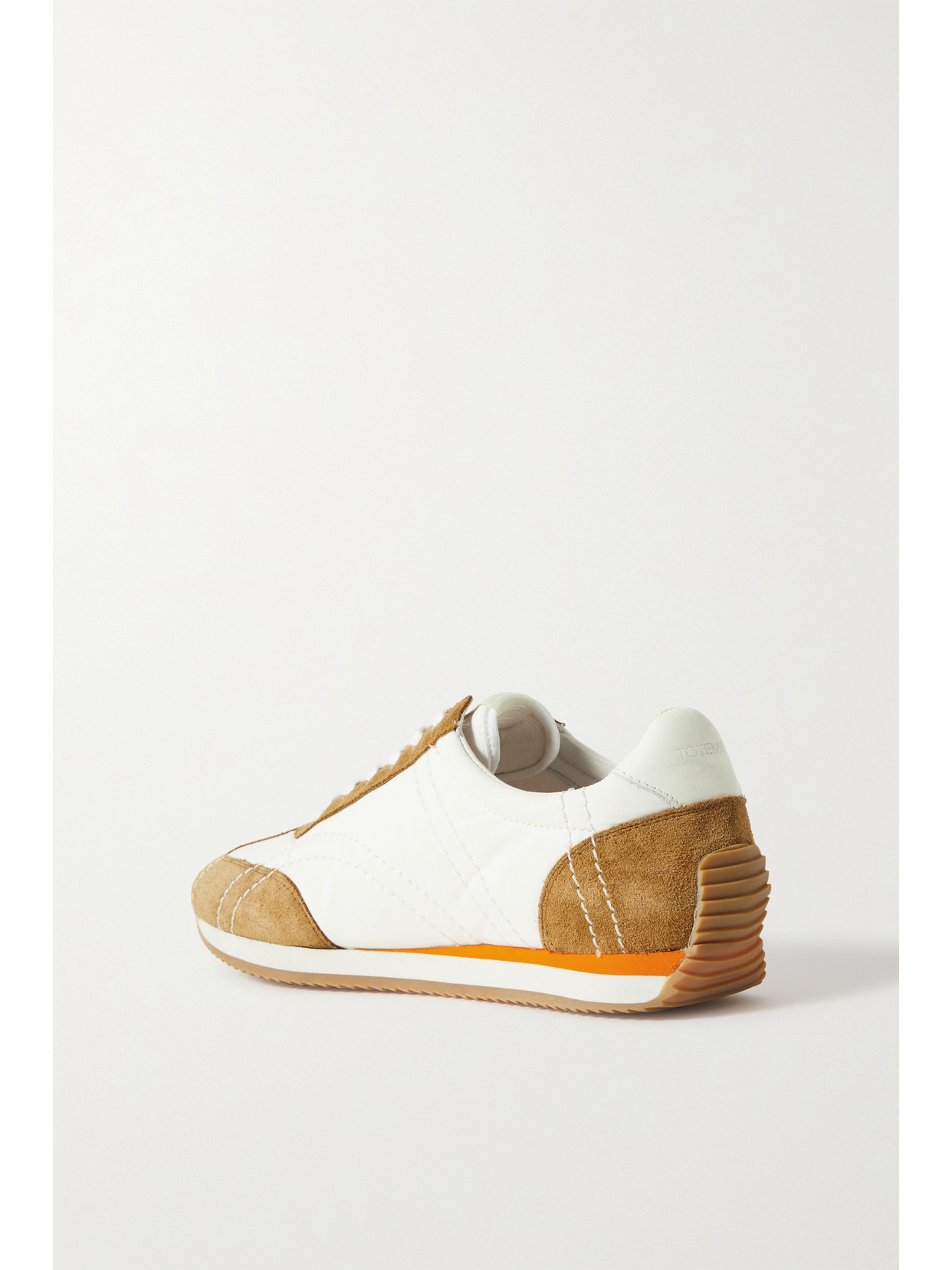 The Sport Leather-Trimmed Suede And Twill Sneakers