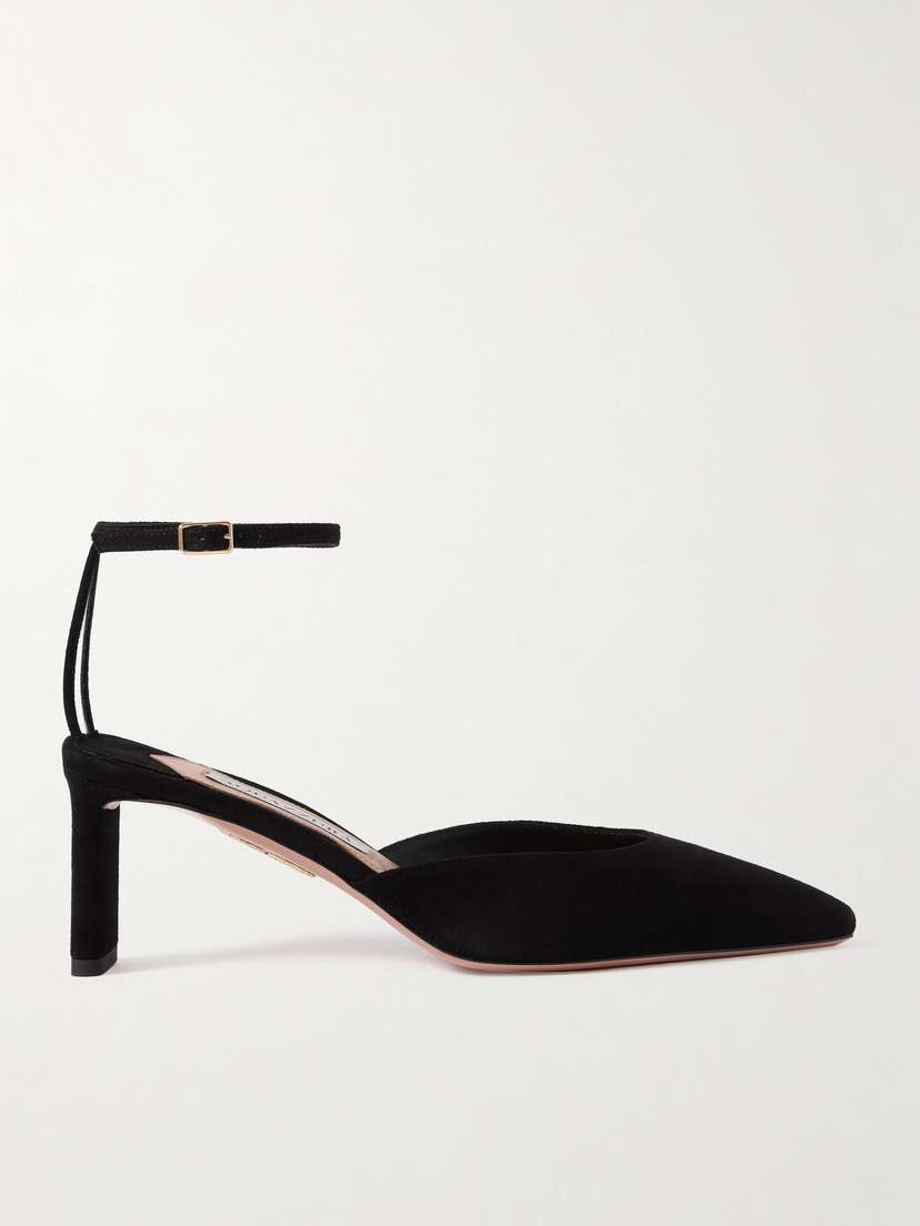 Aquazzura Blade 65 Pvc-trimmed Suede Pumps