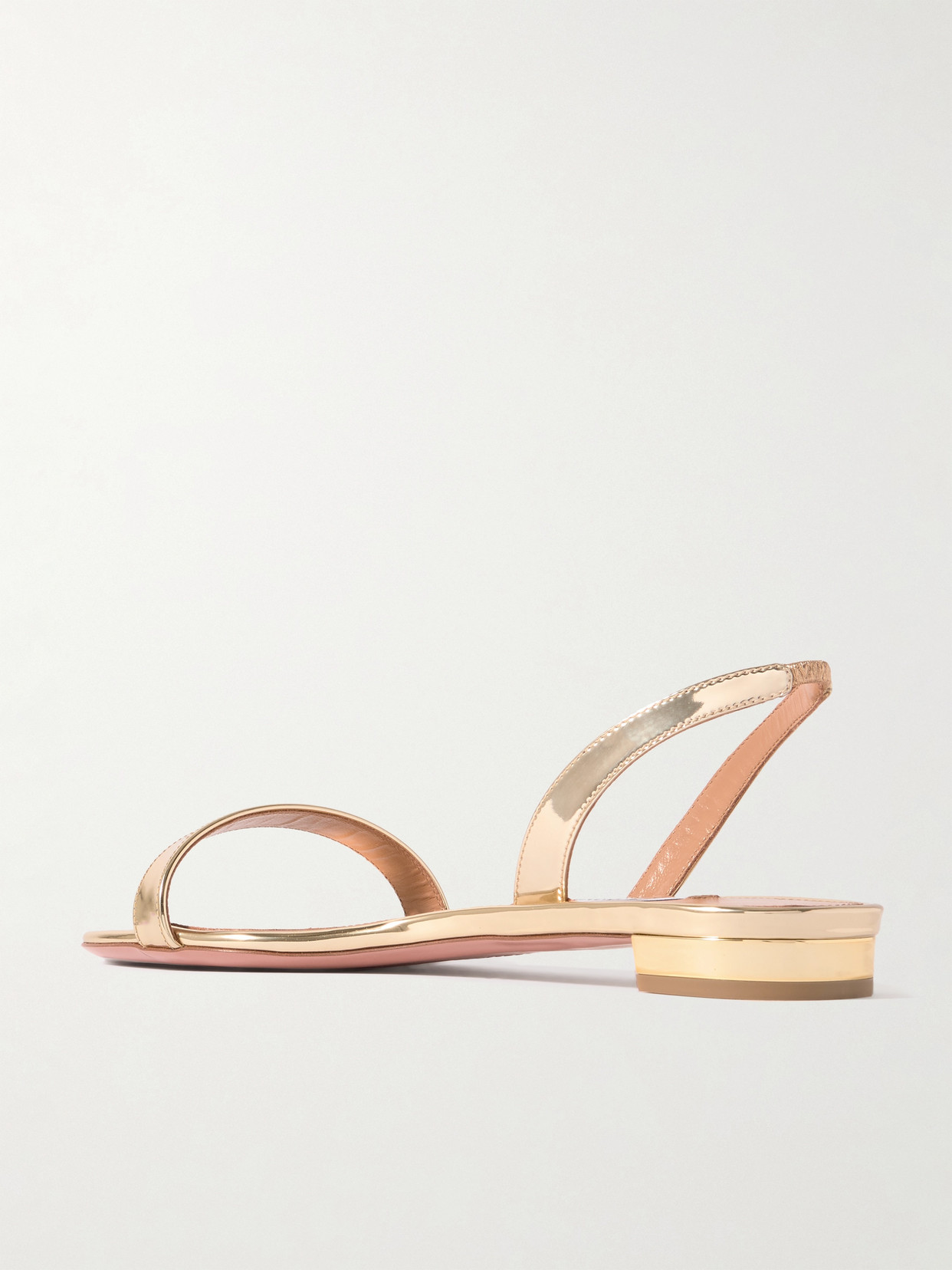 So Nude Mirrored-Leather Slingback