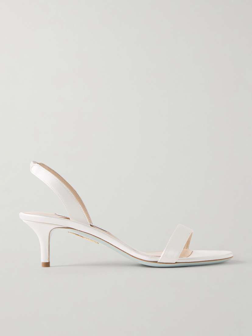 Aquazzura So Nude 50 Satin Slingback Sandals