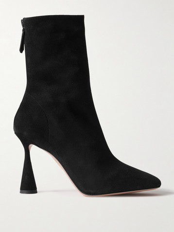 AQUAZZURA Amore 95 suede ankle boots