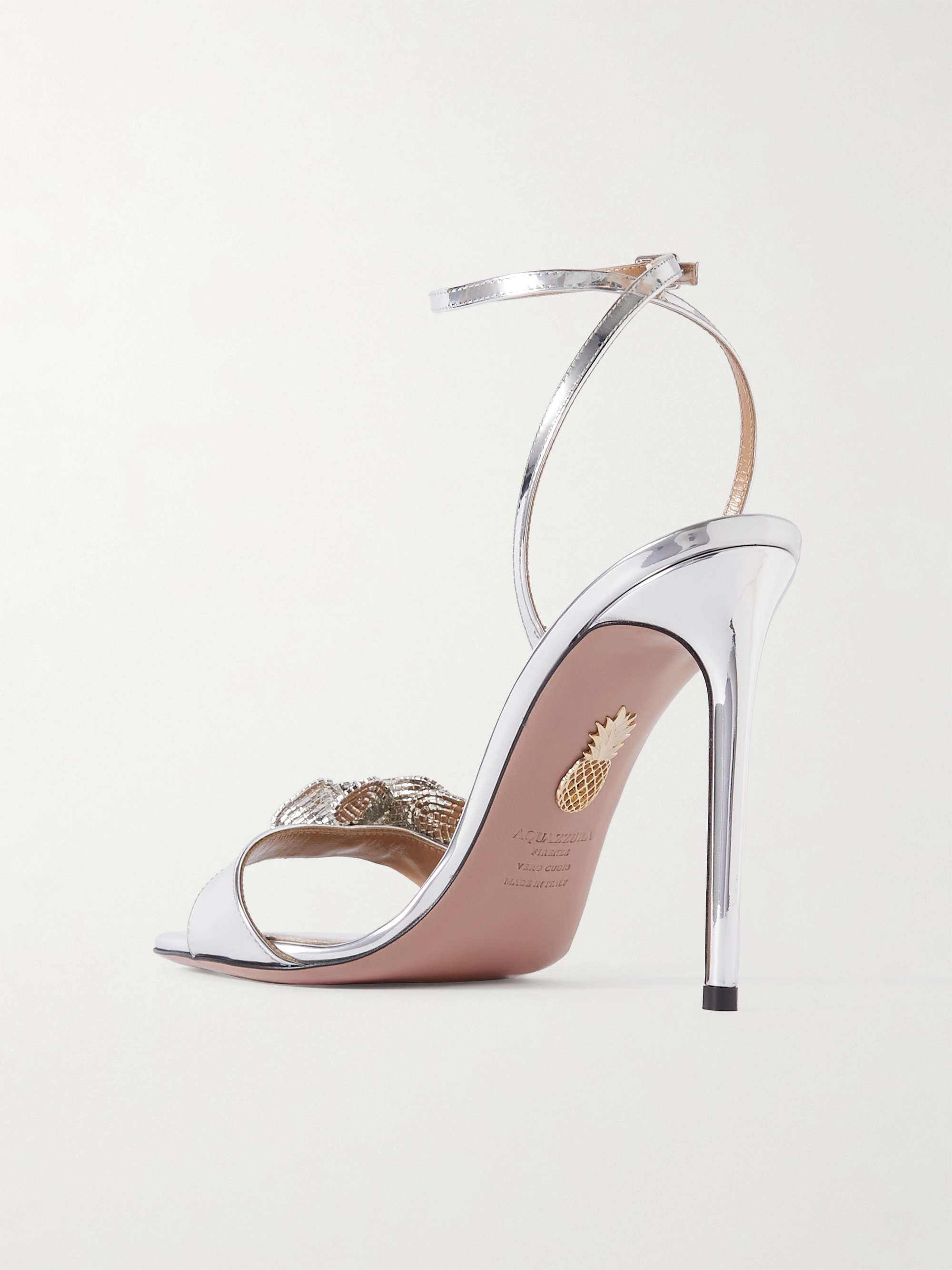 AQUAZZURA Crystal Orchid 105 appliquéd crystal-embellished AQUAZZURA Crystal Orchid 105 appliquéd crystal-embellished