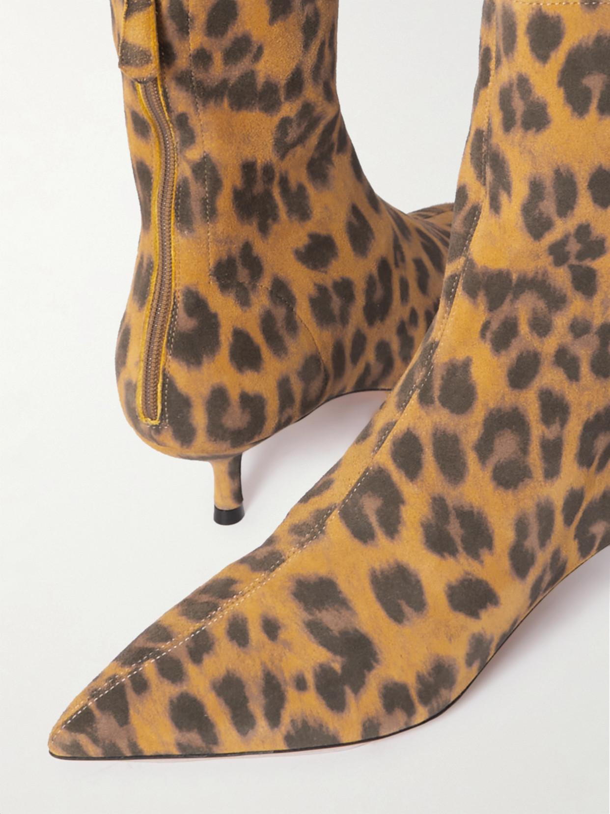 Shop Aquazzura Montmartre 50 Leopard-print Suede Ankle Boots In Animal Print