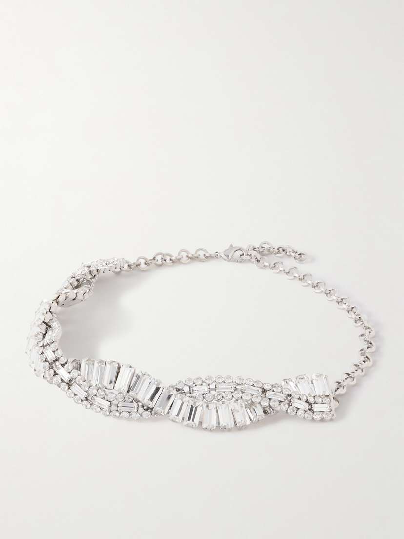 Alessandra Rich tone Crystal Necklace