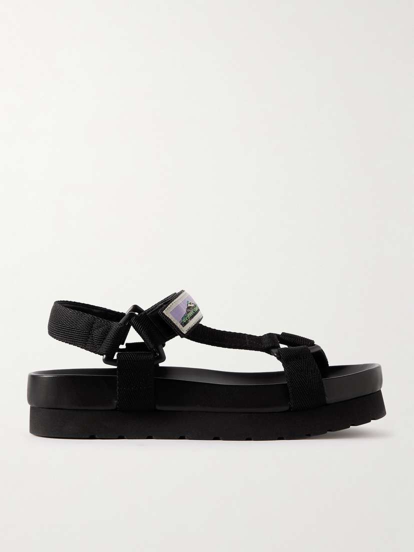 Bottega Veneta Logo-appliquéd Webbing Sandals