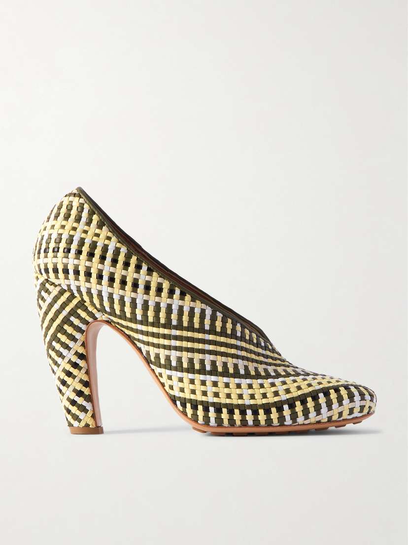 Bottega Veneta Canalazzo Intrecciato Leather Pumps