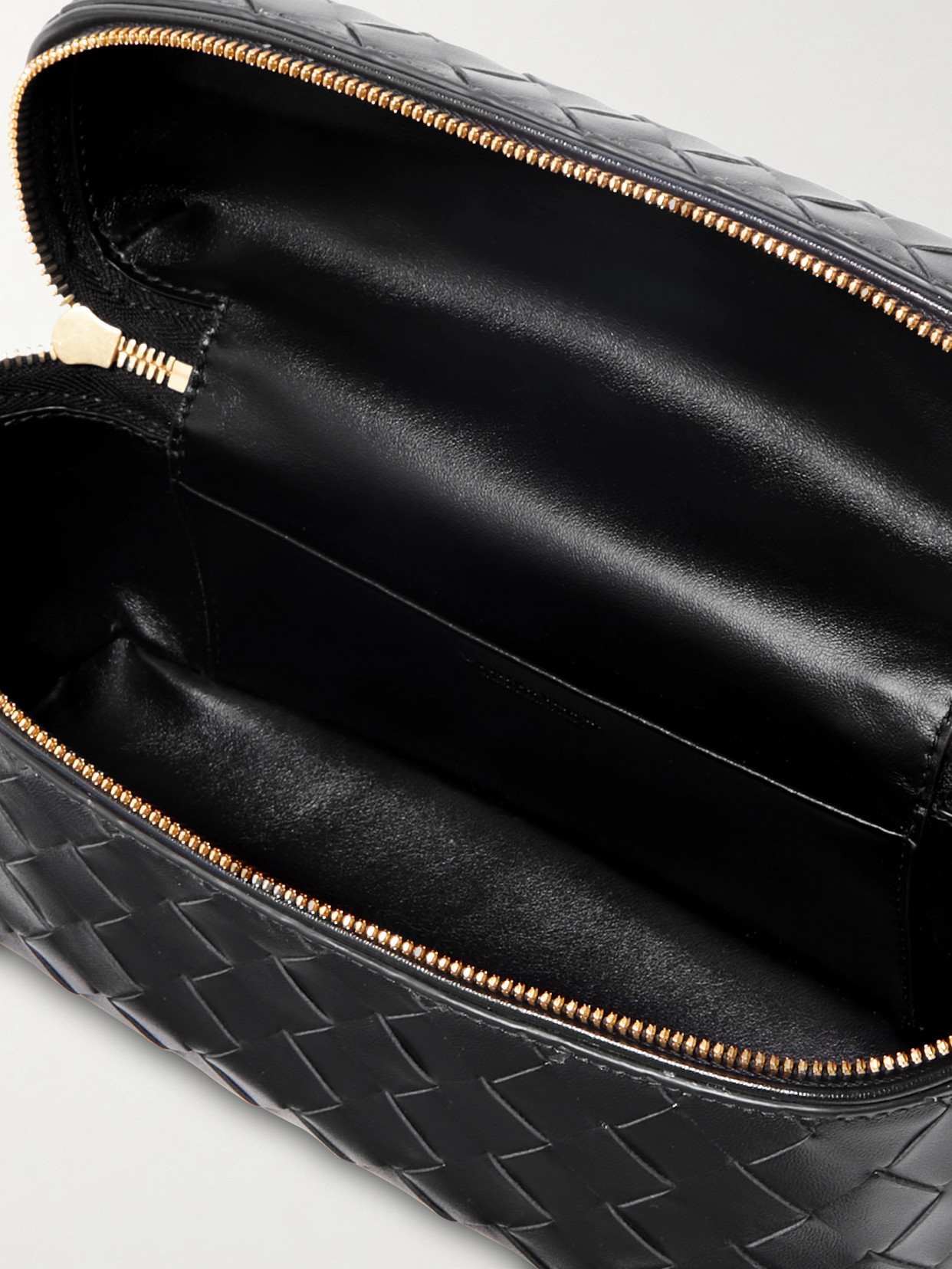 Bottega Veneta Bang Bang Vanity Intrecciato Leather Tote In Black