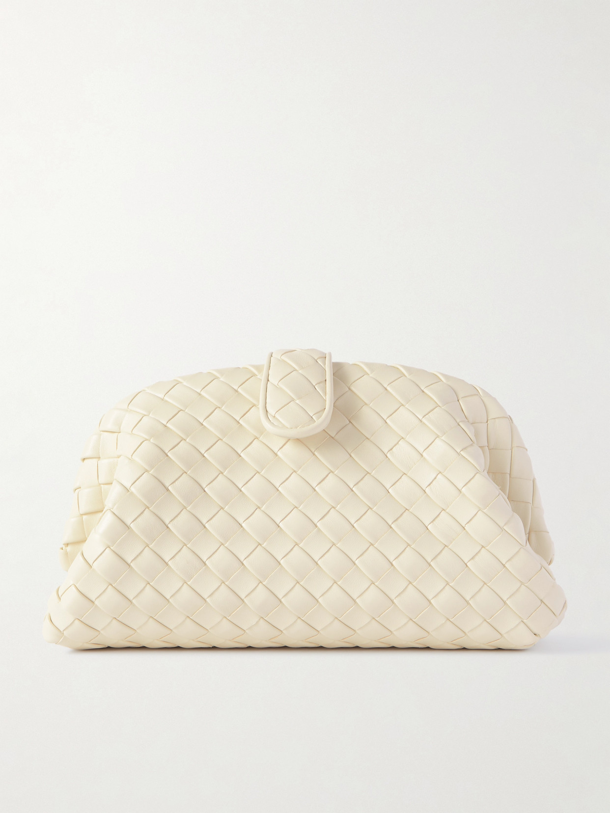 Bottega Veneta - Lauren 1980 Teen Small Intrecciato Leather Clutch - Neutrals