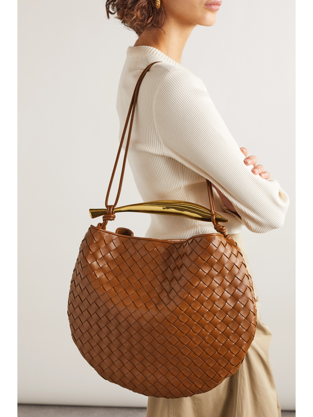 Sardine Medium Intrecciato Shoulder Bag