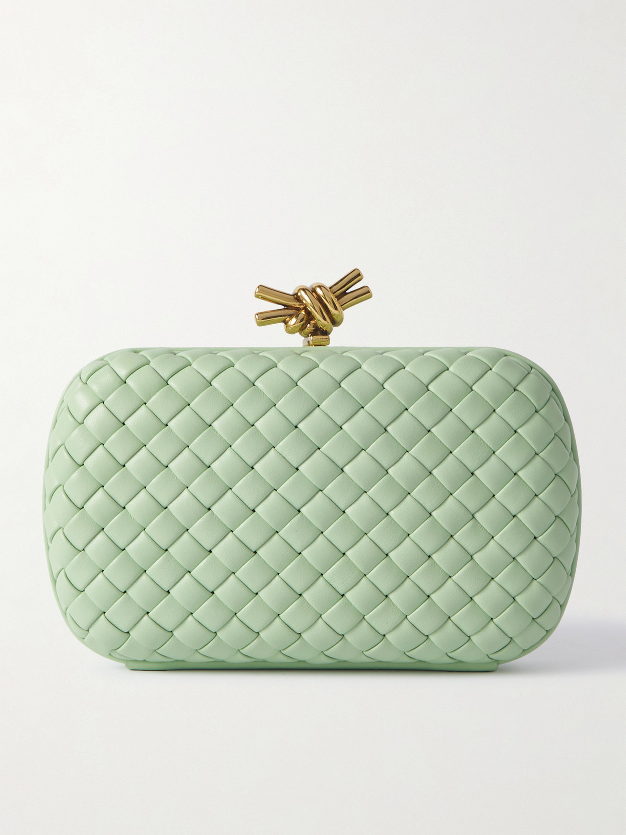 Bottega Veneta - Chain Knot Intrecciato Leather Shoulder Bag - Green