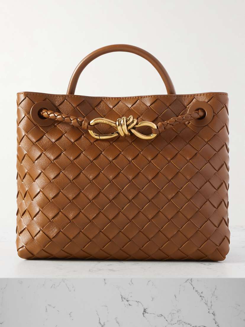 Bottega Veneta Andiamo Small Intrecciato Leather Tote