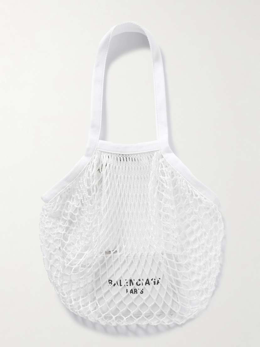 Balenciaga 24/7 Printed Cotton-canvas And Crocheted Tote