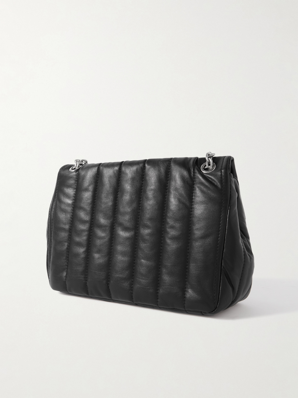 Shop Balenciaga Monaco Mini Padded Quilted Leather Shoulder Bag In Black