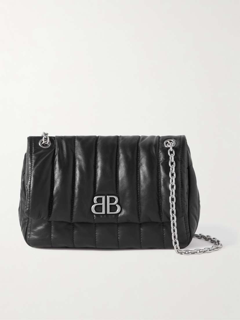 Balenciaga Monaco Mini Padded Quilted Leather Shoulder Bag