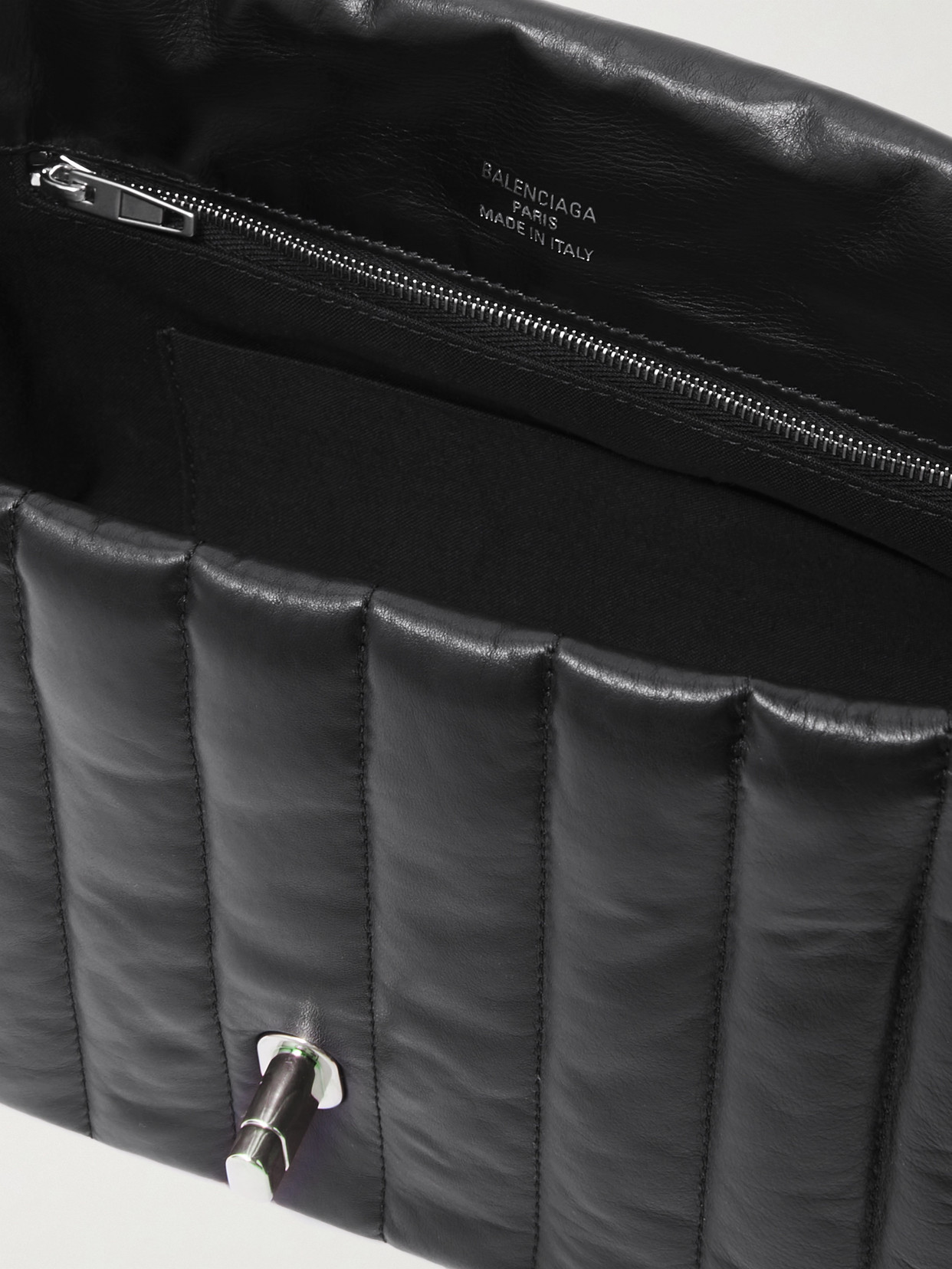 Balenciaga Monaco Padded Quilted Leather Shoulder Bag In Black