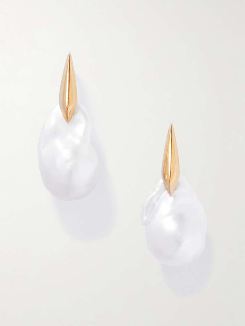 Bottega Veneta Gold-tone Pearl Earrings