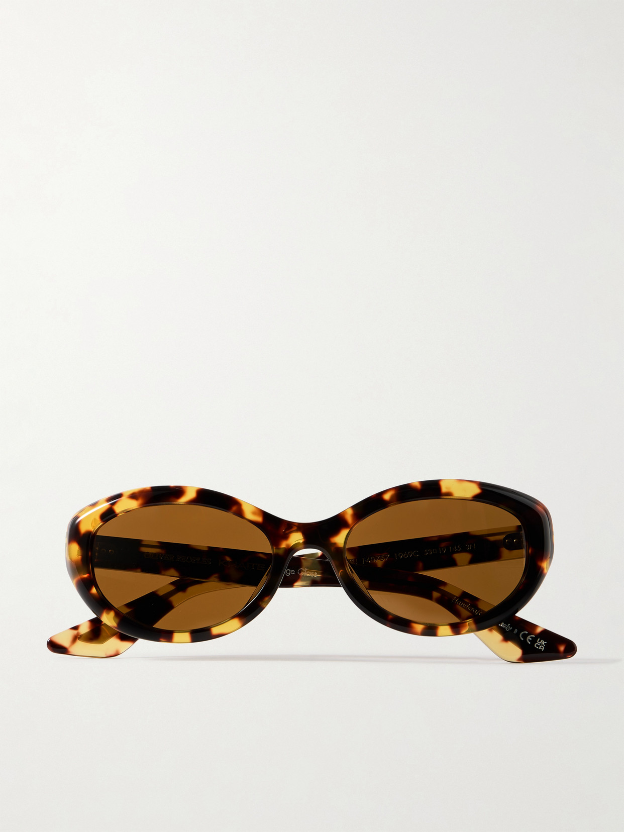 Oliver Peoples + Khaite 1969 Oval-frame Tortoiseshell Acetate Sunglasses