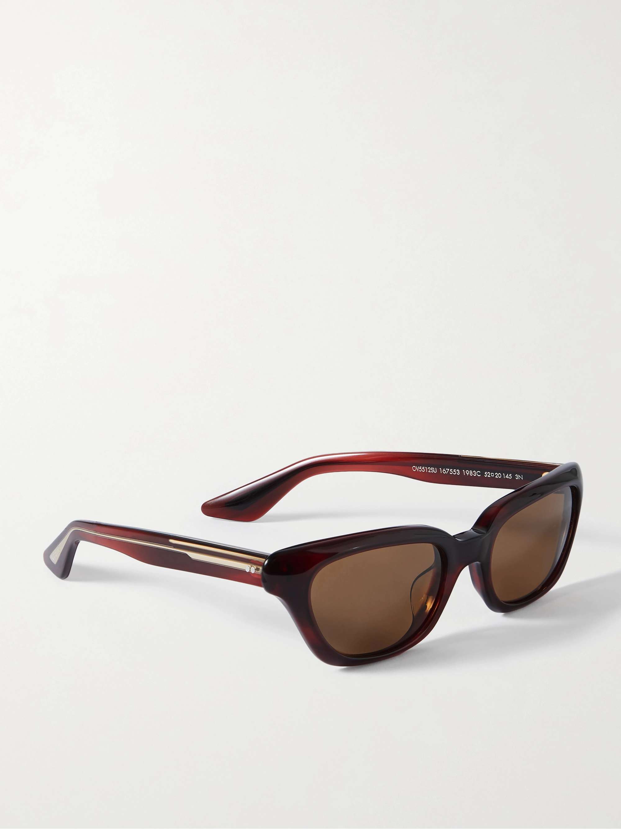 OLIVER PEOPLES + Khaite Occhiali da sole in acetato e metallo dorato con montatura cat-eye