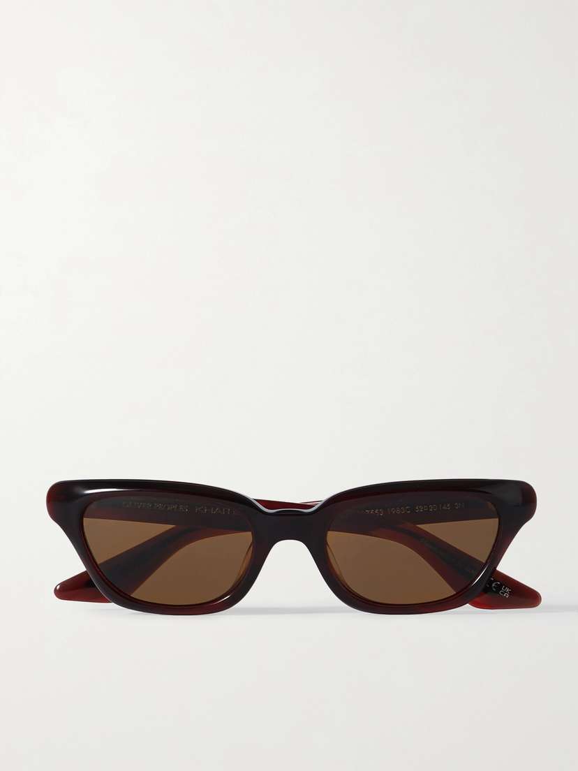 Oliver Peoples + Khaite 1983c Cat-eye Acetate And Gold-tone Sunglasses