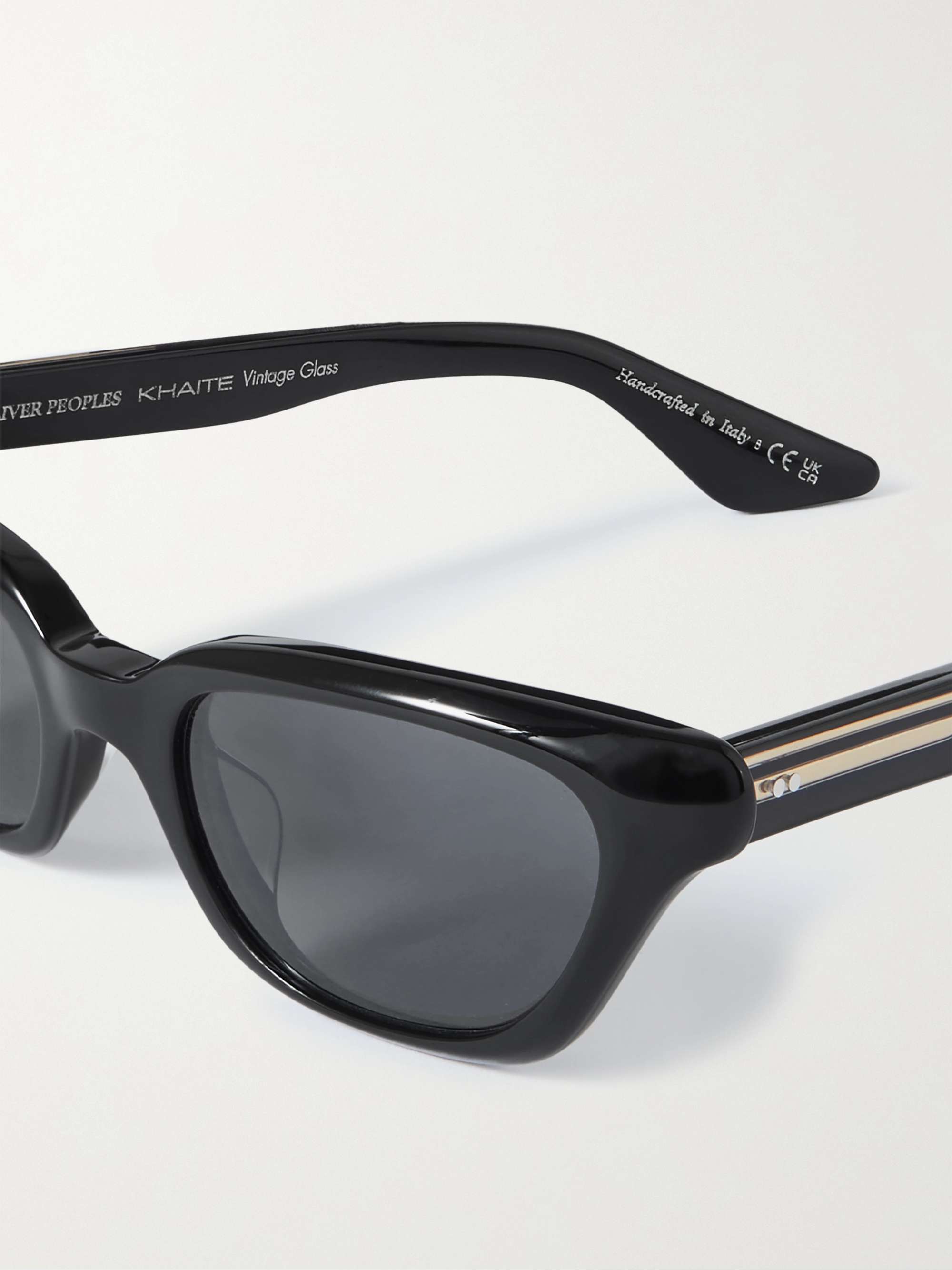 OLIVER PEOPLES + Khaite cat-eye acetate and gold-tone sunglasses